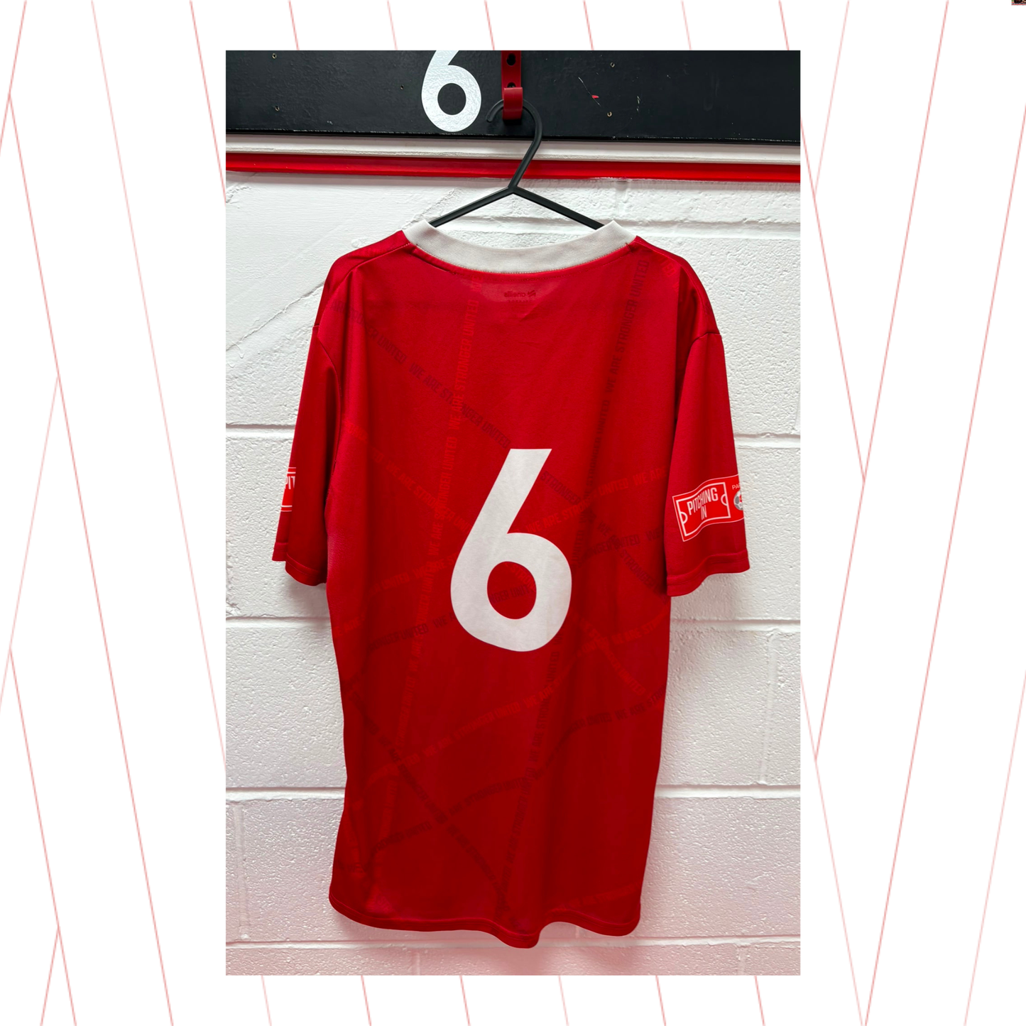 Match Worn Red Shirt - Number 6