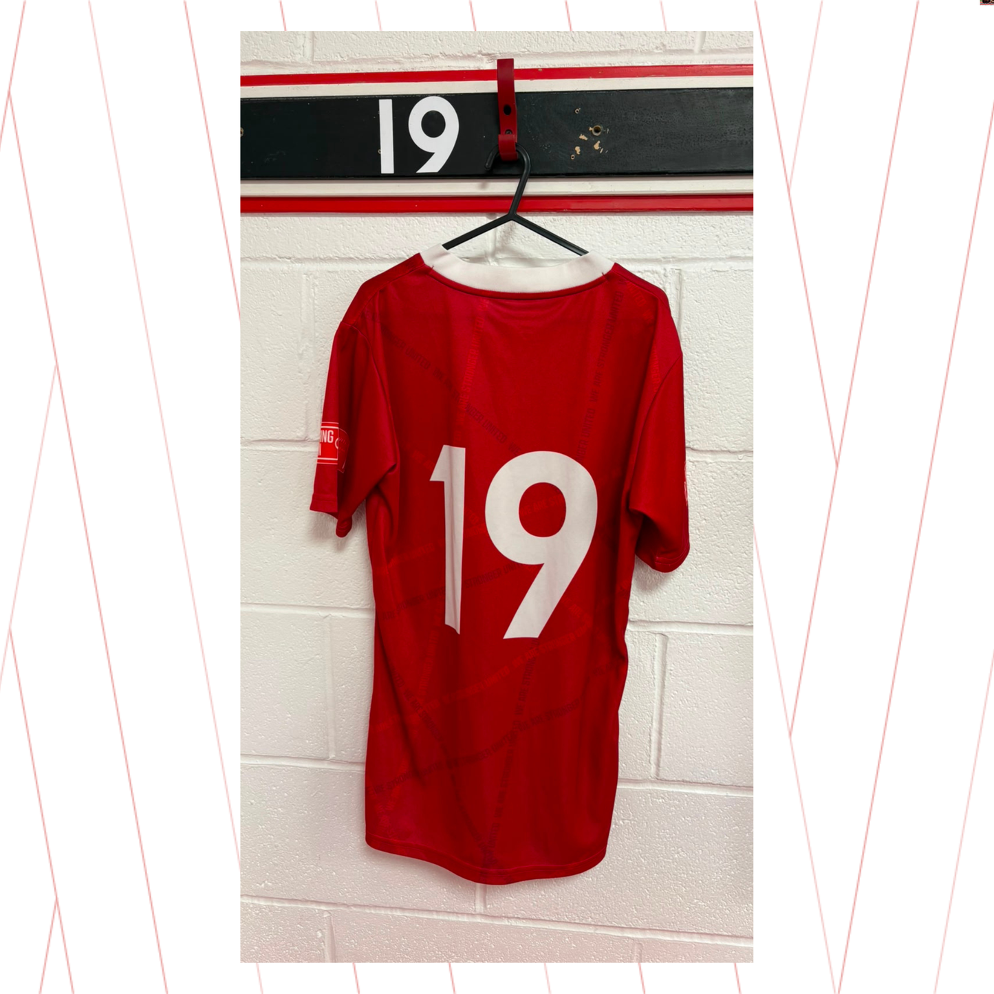 Match Worn Red Shirt - Number 19