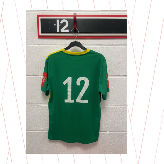 Match Worn Green & Gold Shirt - Number 12