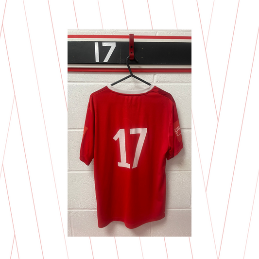 Match Worn Red Shirt - Number 17