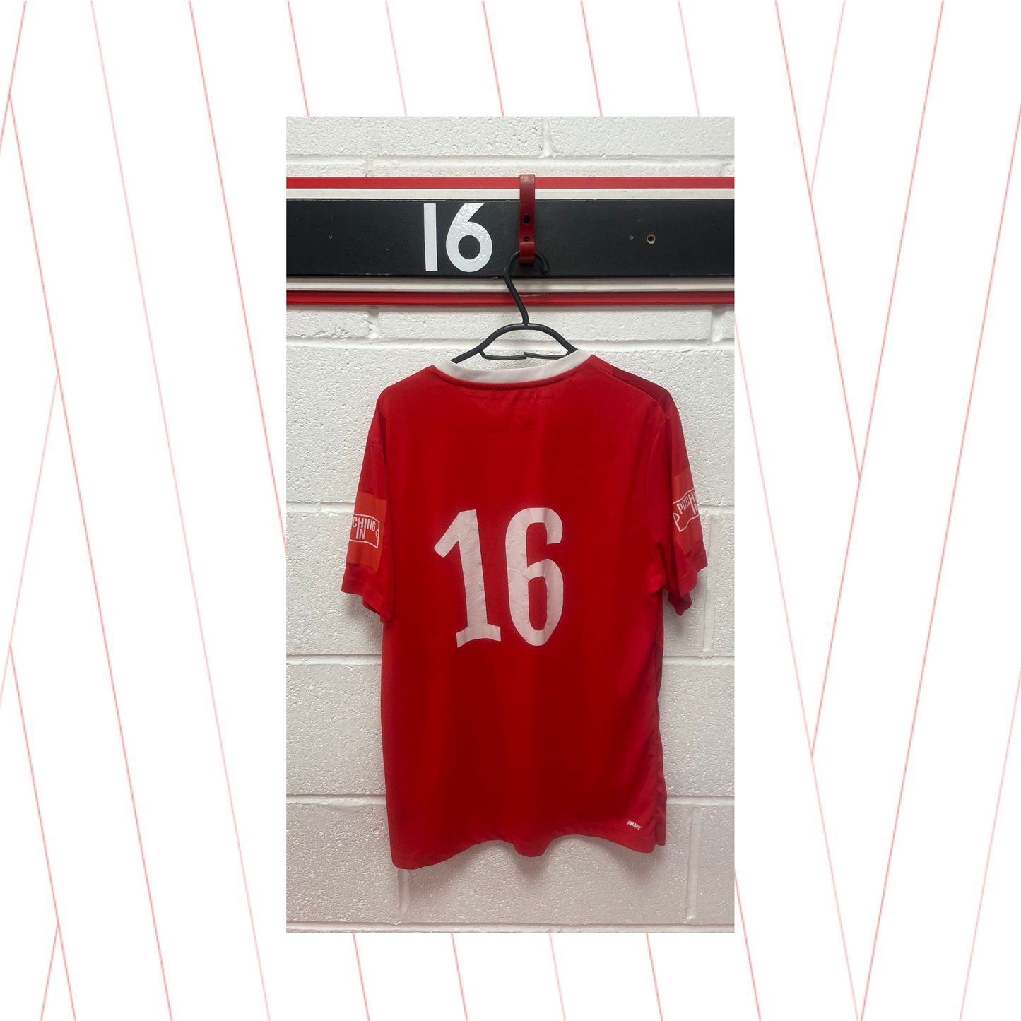 Match Worn Red Shirt - Number 16
