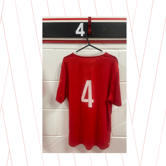 Match Worn Red Shirt - Number 4