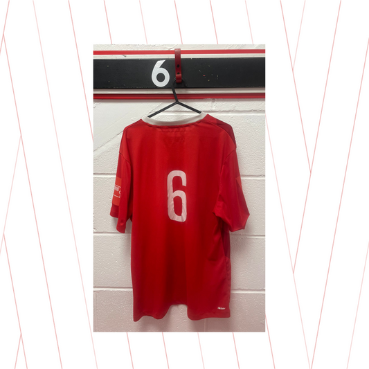 Match Worn Red Shirt - Number 6