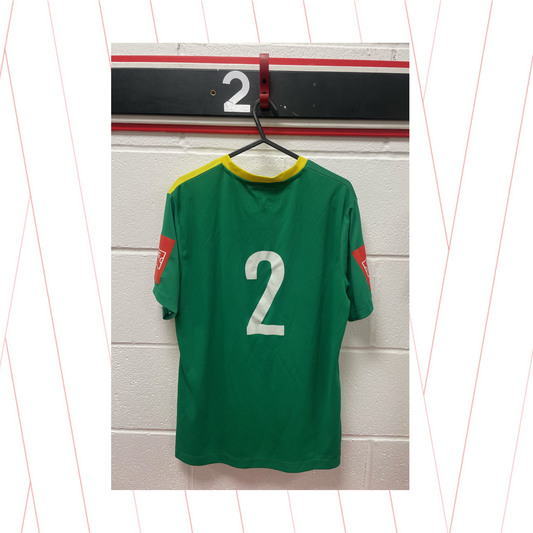 Match Worn Green & Gold Shirt - Number 2