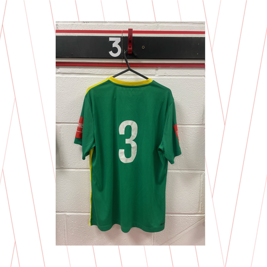 Match Worn Green & Gold Shirt - Number 3