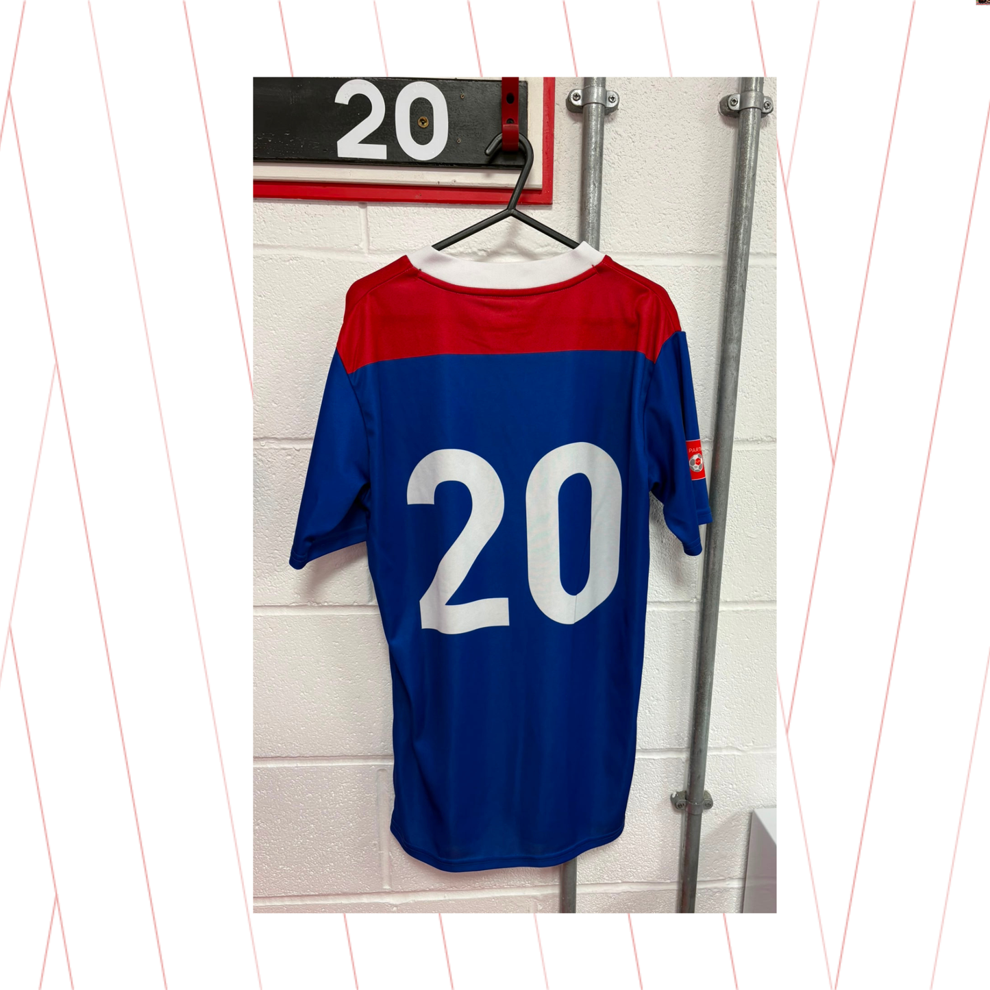 Match Worn Blue Shirt - Number 20