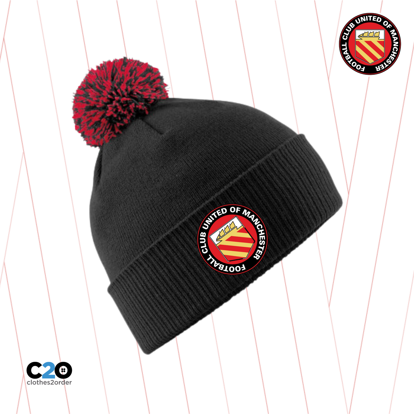 Club Crest Chaddy Beanie - Black/Red