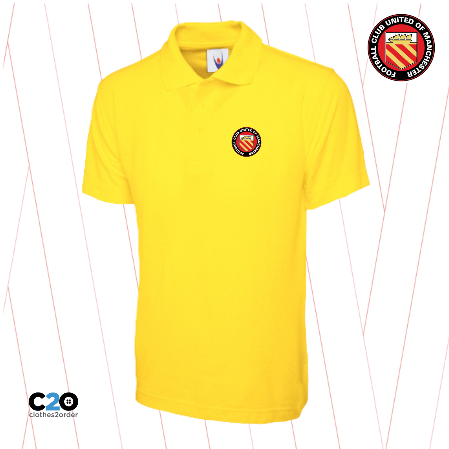 Club Crest Classic Carden Polo - Yellow