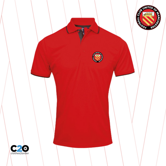 Club Crest Greaves Polo  - Red/Black