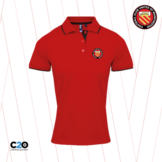 Club Crest Women's Greaves Polo - Red/Black