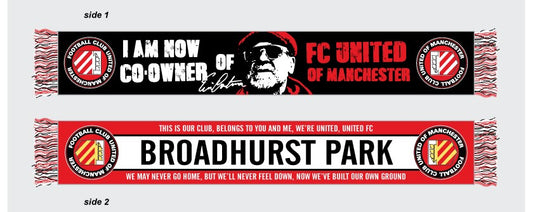 Two Sided Eric Cantona/Broadhurst scarf
