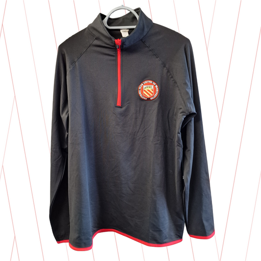 Black Quarter Zip with Red Zip