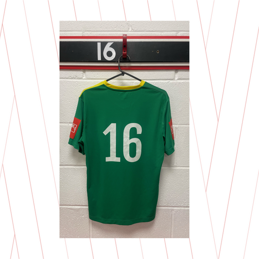 Match Worn Green & Gold Shirt - Number 16