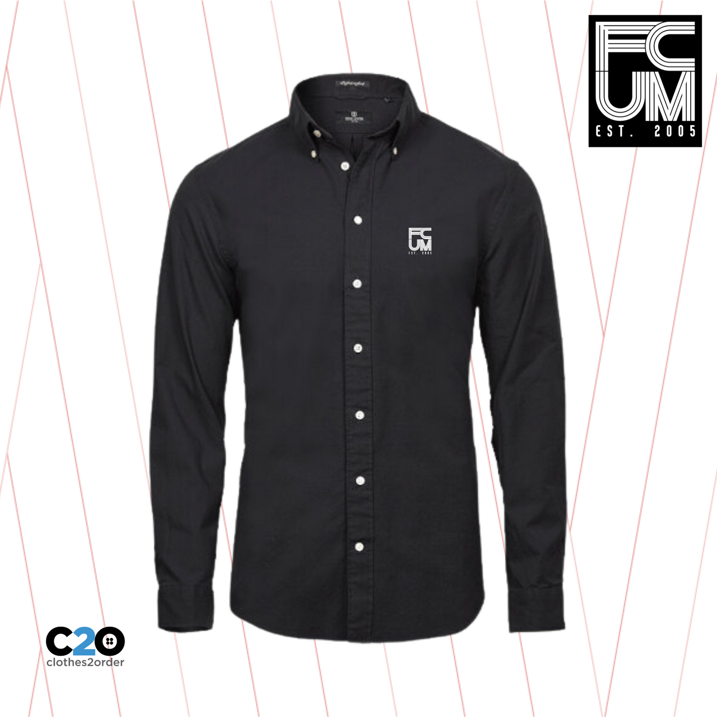 FCUM Smart Casual Long Sleeve Perfect Shirt - Black