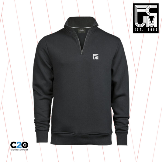 FCUM Luxury Casual Half Zip Sweatshirt - Dark Grey
