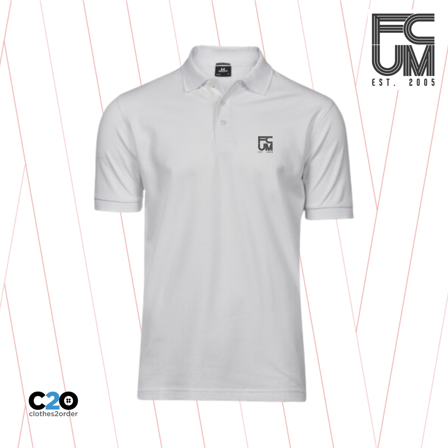 FCUM Luxury Casual Stretch Polo - White