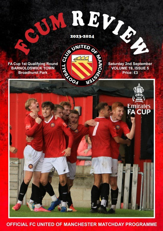 FC United V Barnoldswick Town - FA CUP 1st Qualifying Round - Digital Programme Version