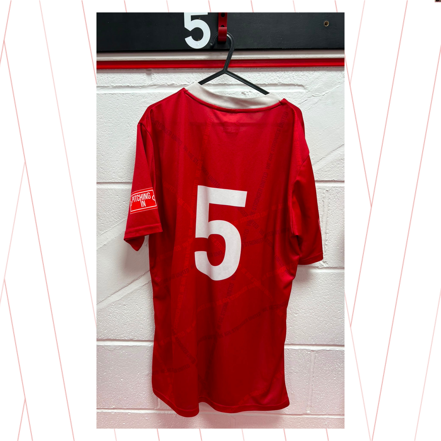 Match Worn Red Shirt - Number 5