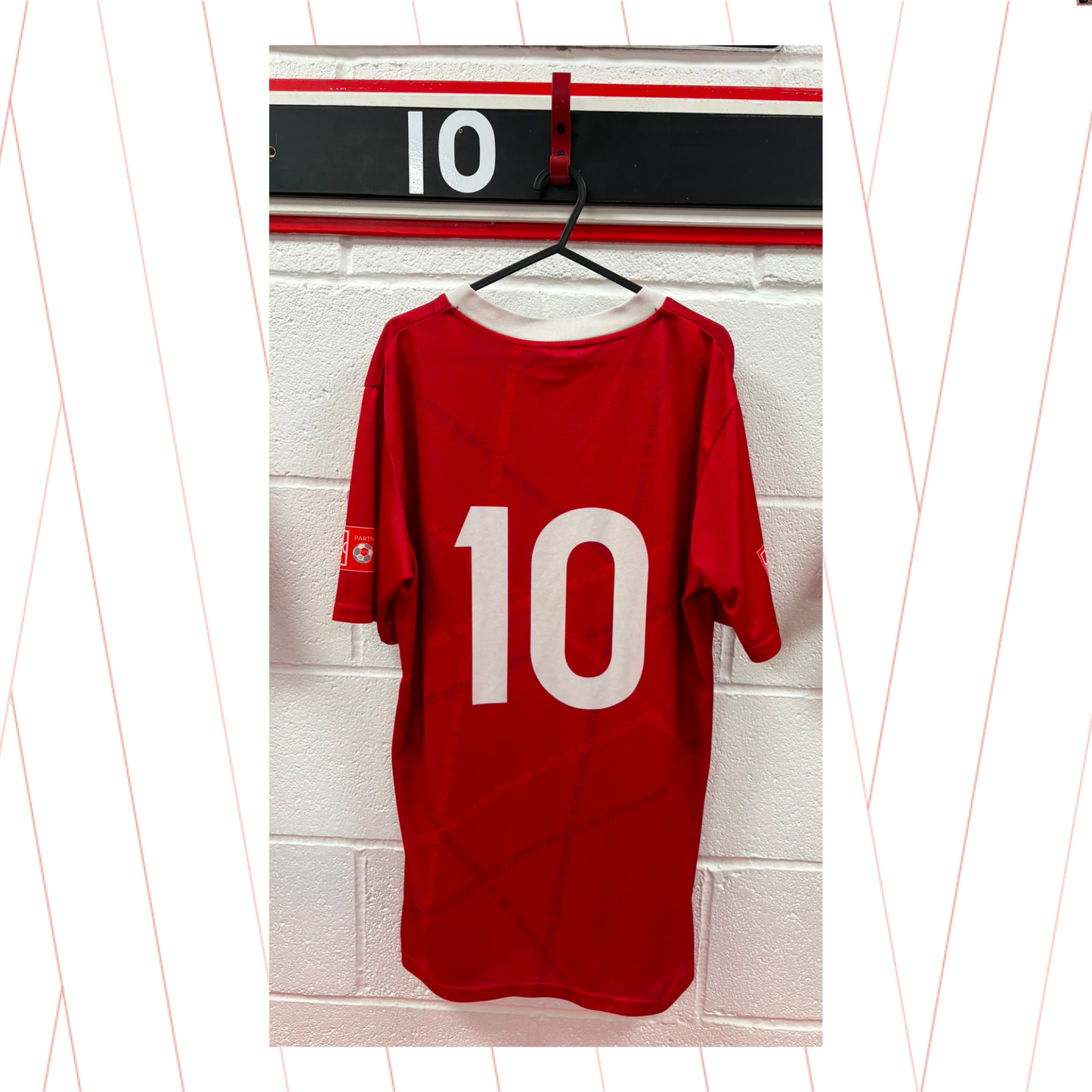 Match Worn Red Shirt - Number 10