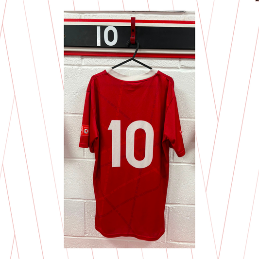 Match Worn Red Shirt - Number 10