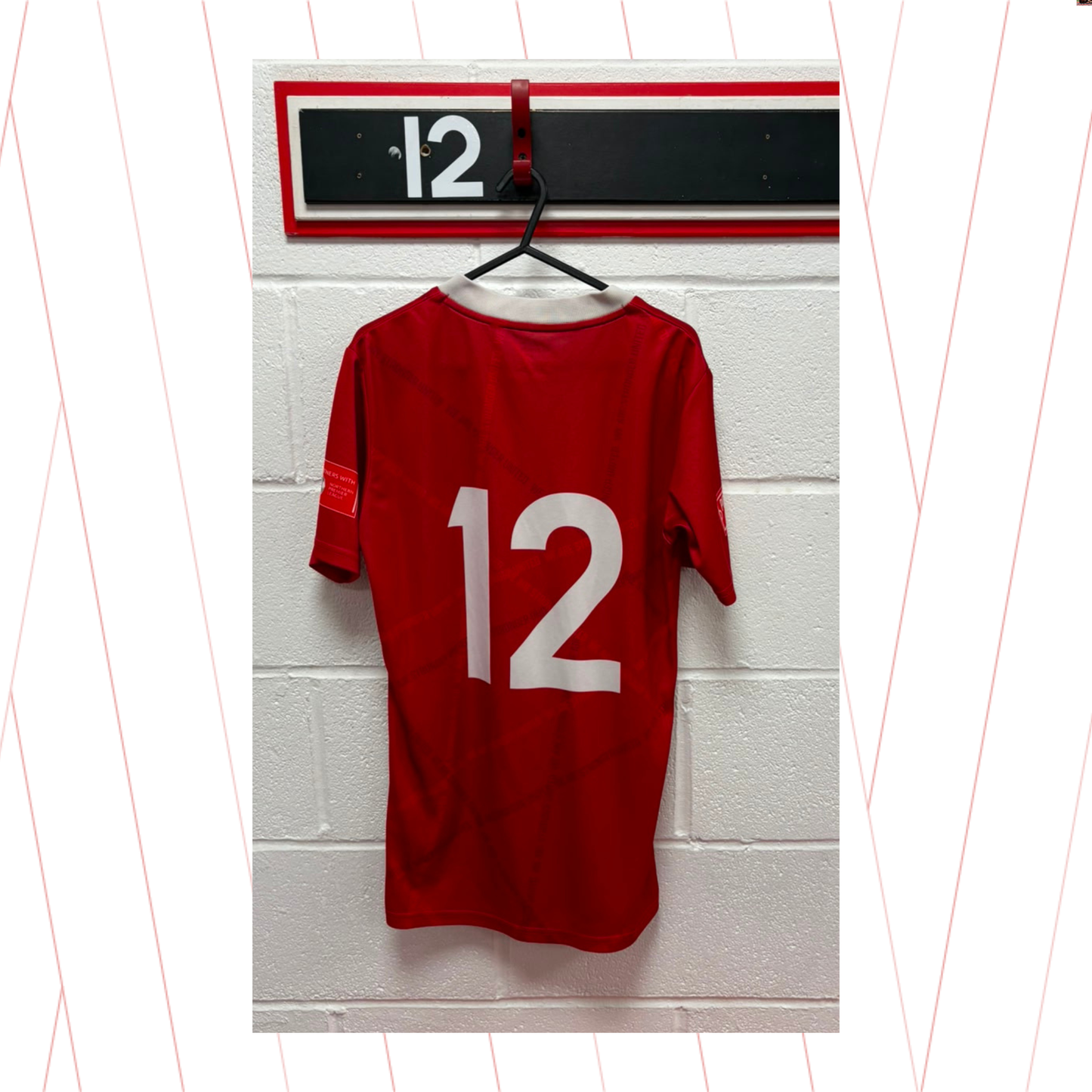 Match Worn Red Shirt - Number 12