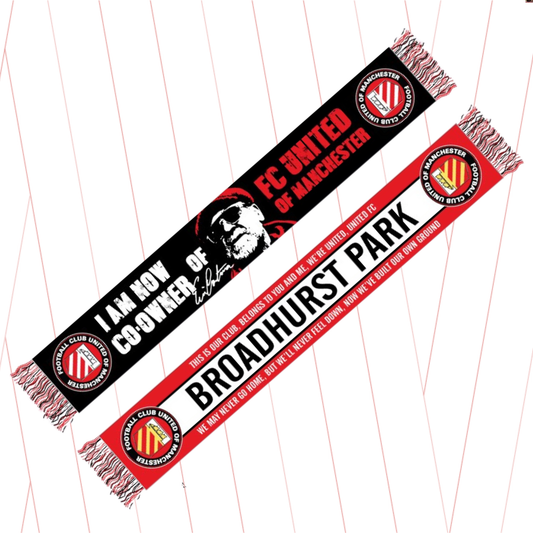 Two Sided Eric Cantona/Broadhurst Park scarf