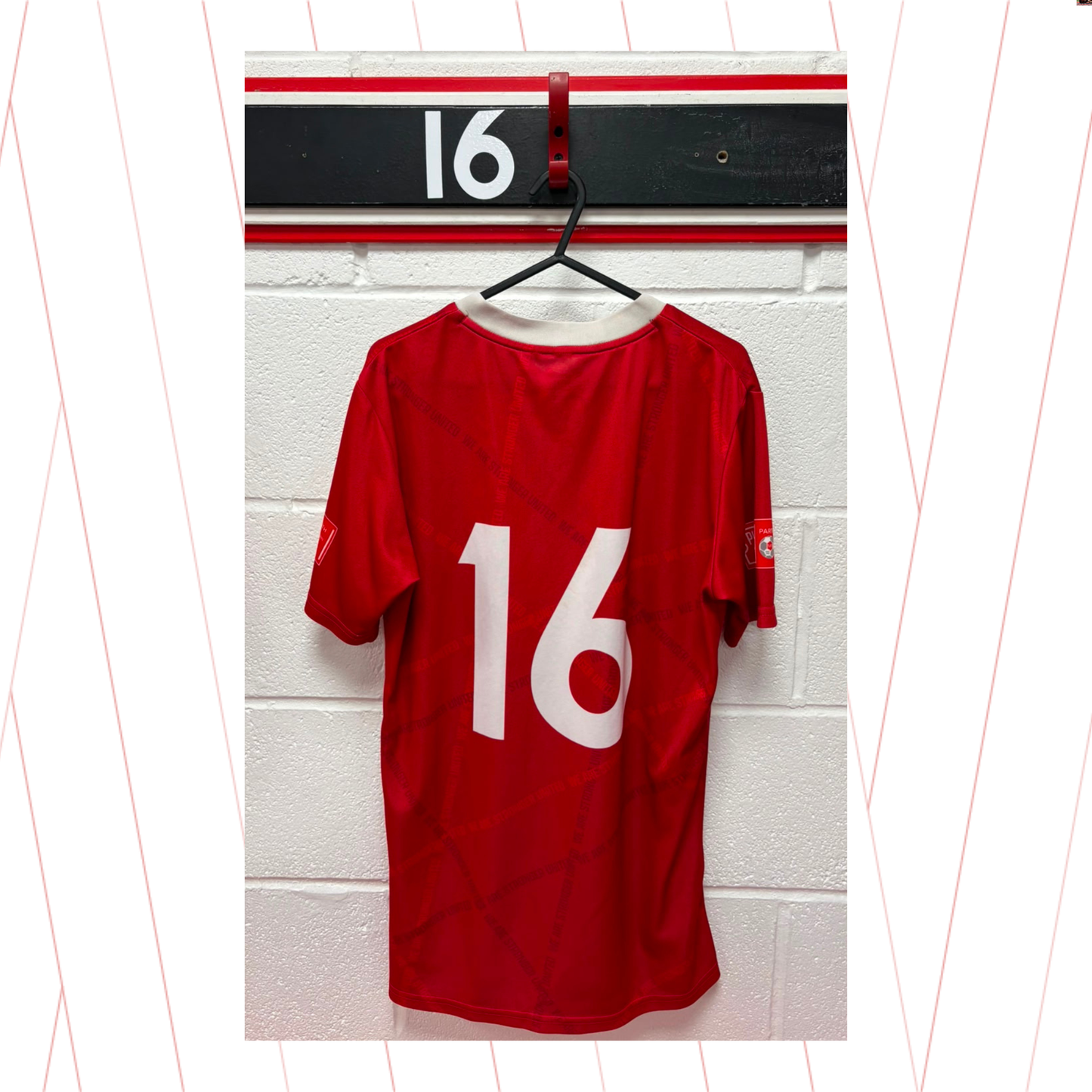Match Worn Red Shirt - Number 16