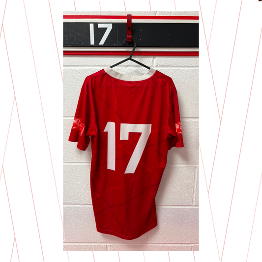 Match Worn Red Shirt - Number 17