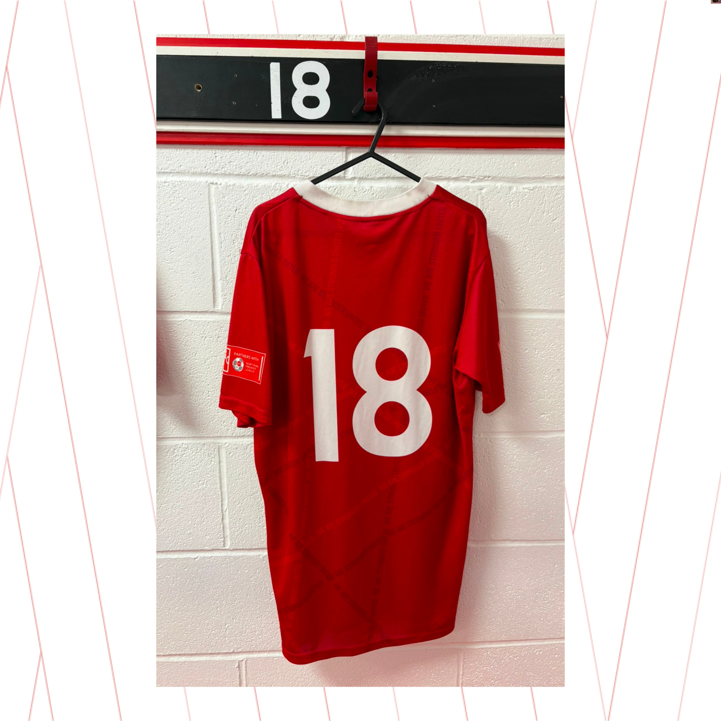 Match Worn Red Shirt - Number 18
