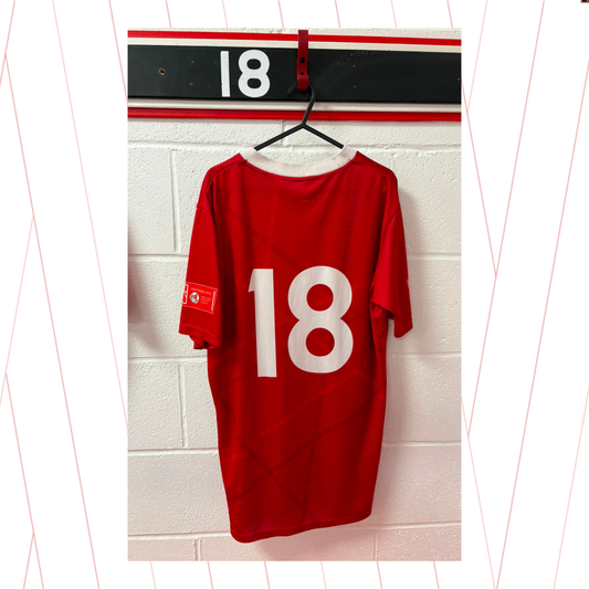 Match Worn Red Shirt - Number 18
