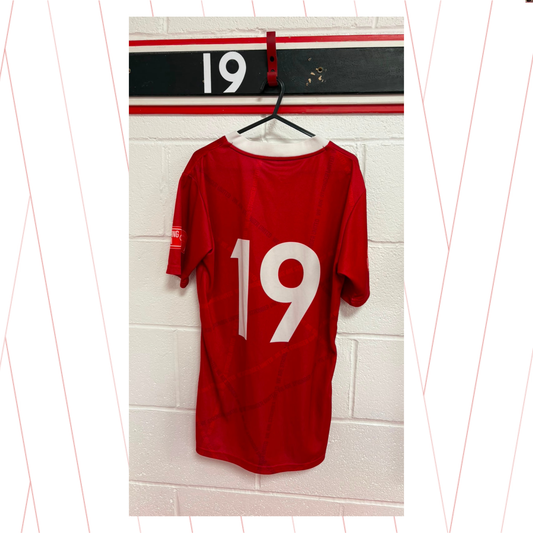 Match Worn Red Shirt - Number 19