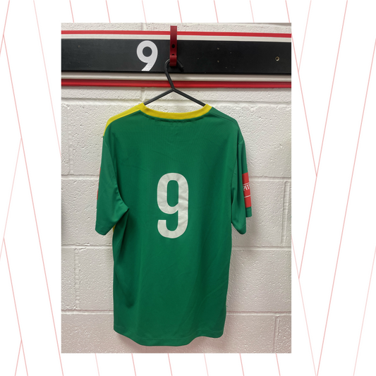 Match Worn Green & Gold Shirt - Number 9