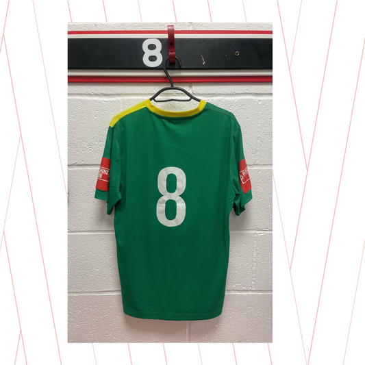 Match Worn Green & Gold Shirt - Number 8