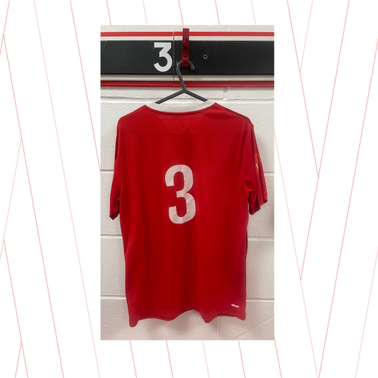 Match Worn Red Shirt - Number 3