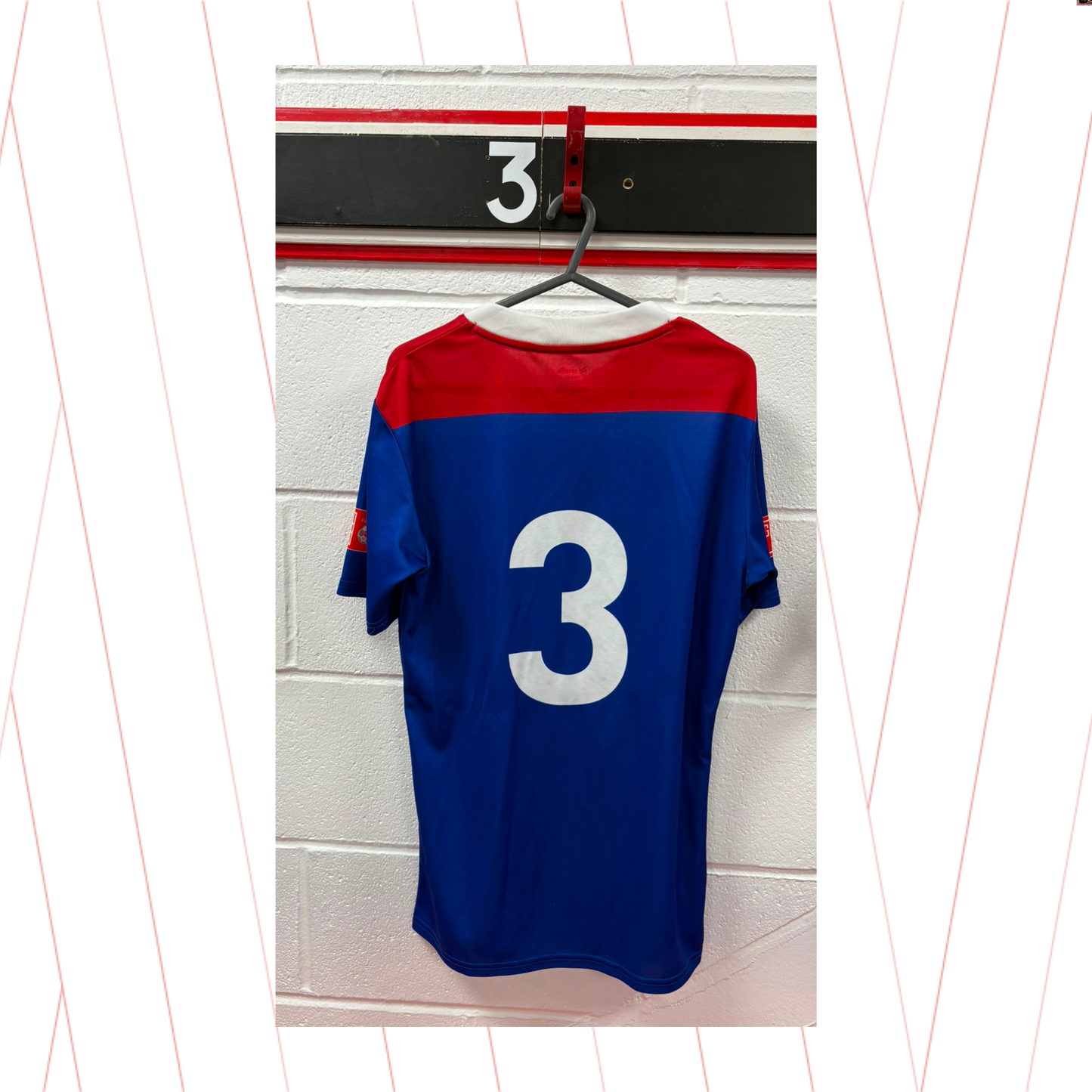 Match Worn Blue Shirt - Number 3