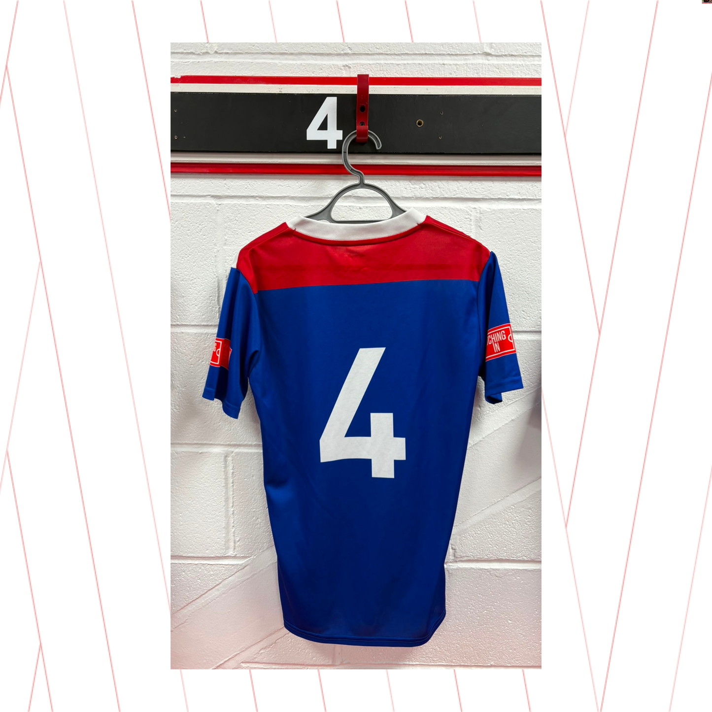 Match Worn Blue Shirt - Number 4