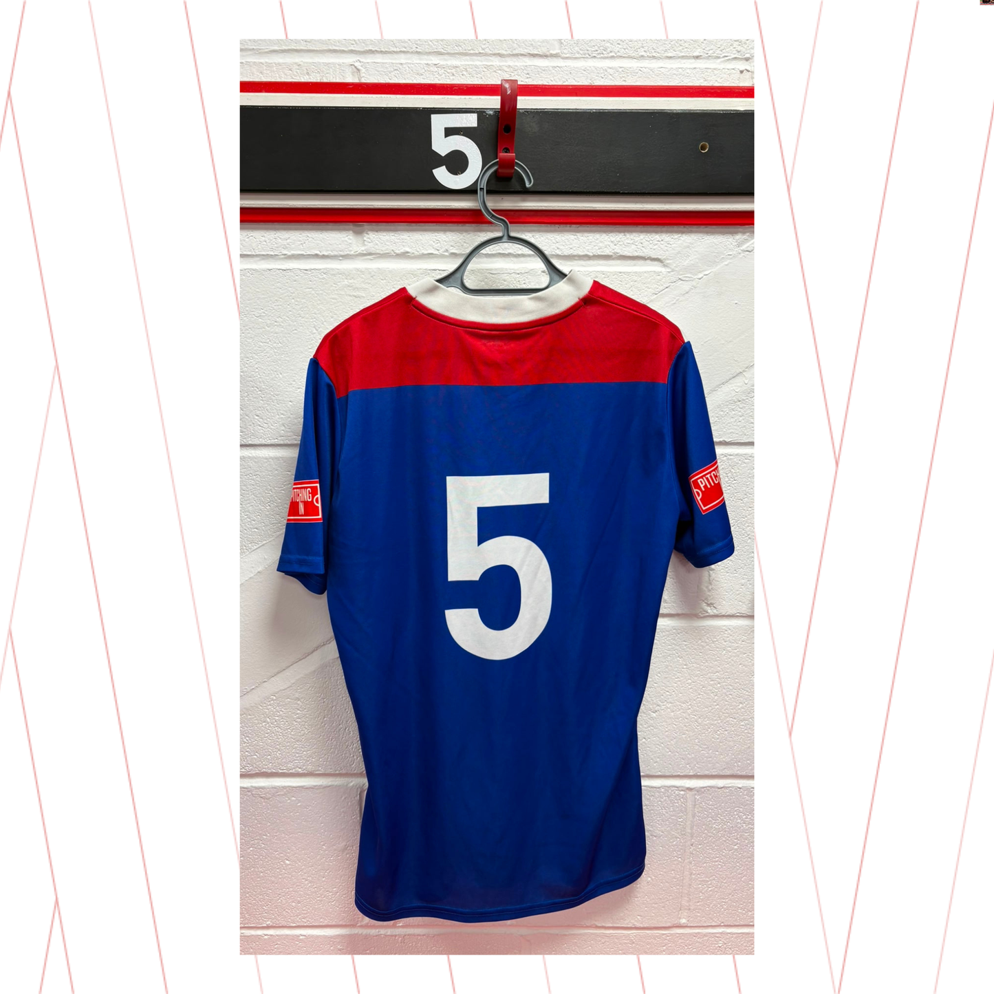 Match Worn Blue Shirt - Number 5
