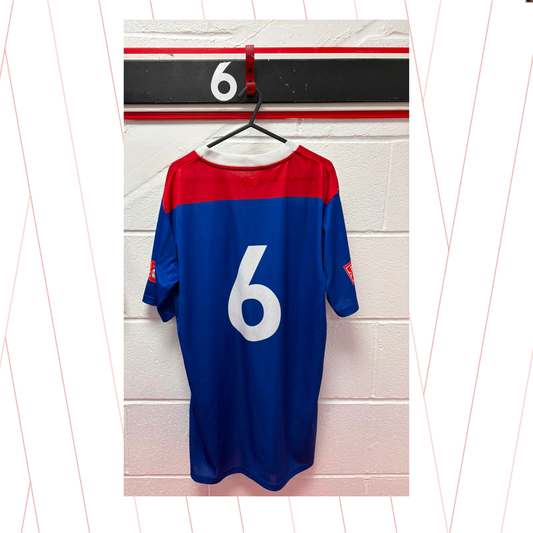 Match Worn Blue Shirt - Number 6