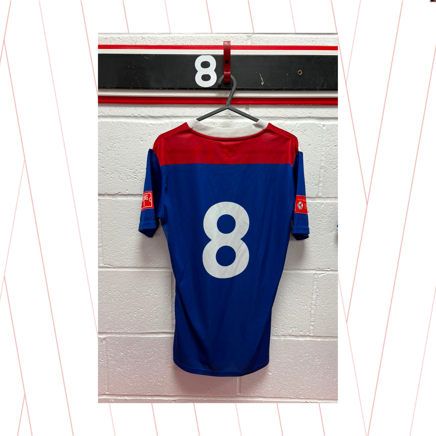 Match Worn Blue Shirt - Number 8