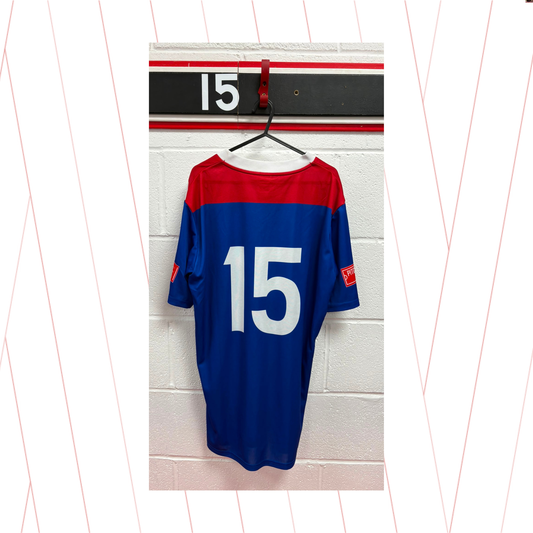 Match Worn Blue Shirt - Number 15