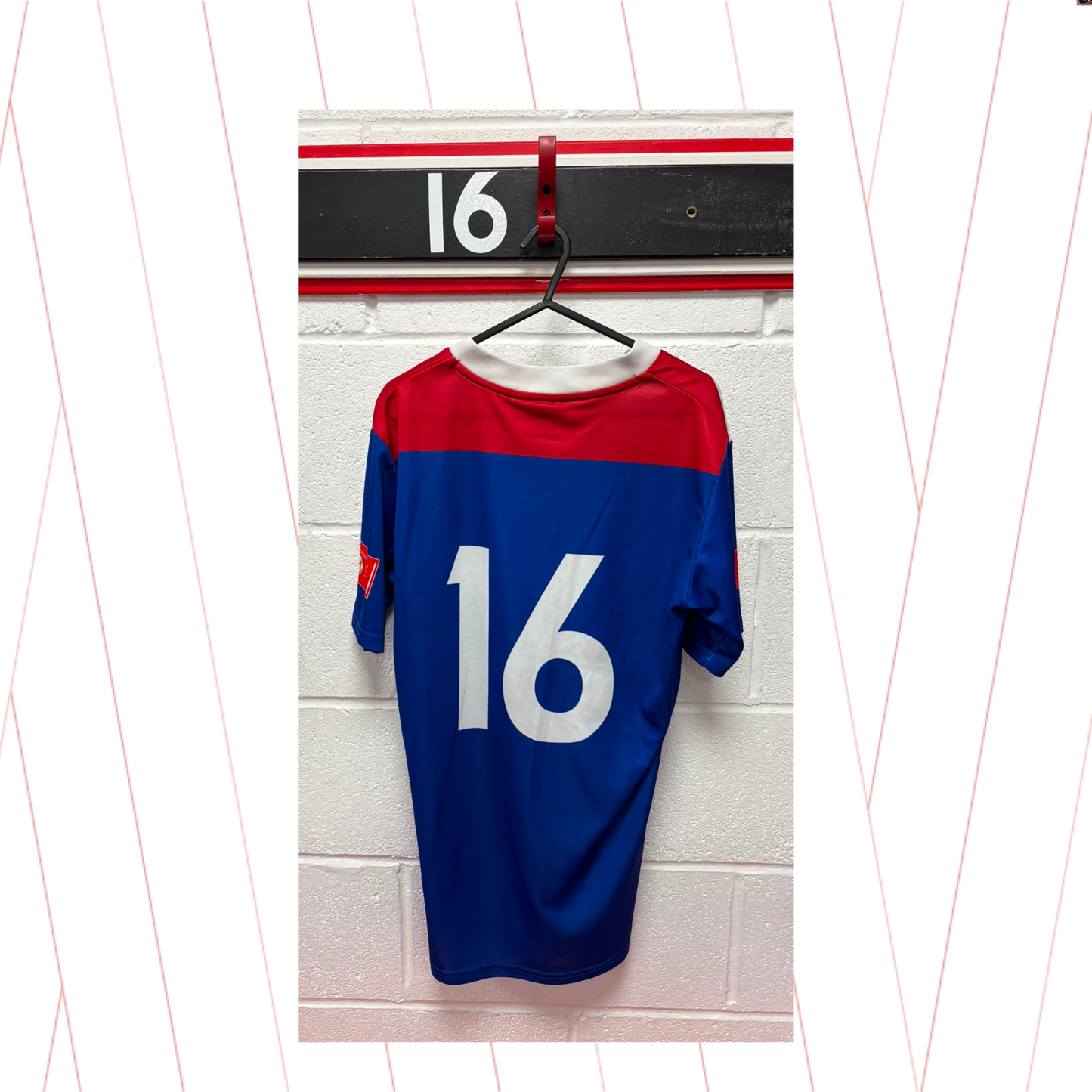 Match Worn Blue Shirt - Number 16