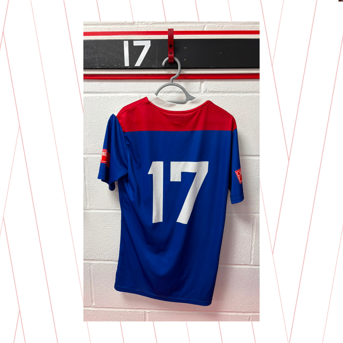 Match Worn Blue Shirt - Number 17