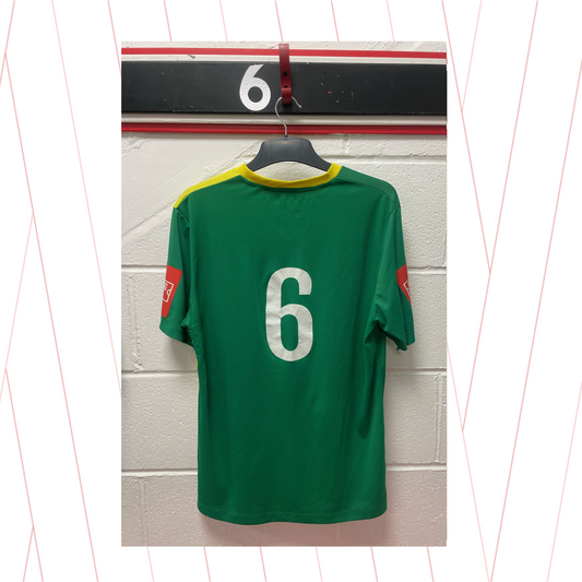 Match Worn Green & Gold Shirt - Number 6
