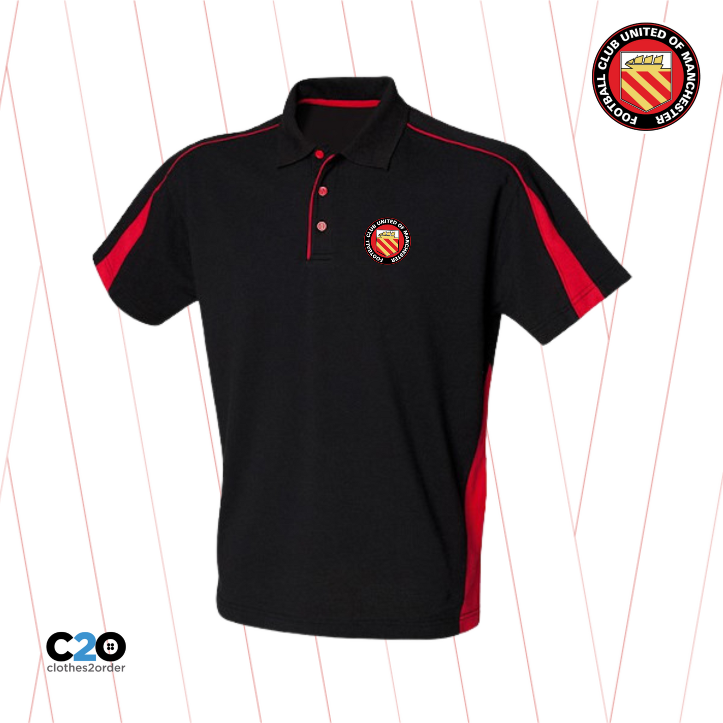 Club Crest Jerome Polo - Black/Red