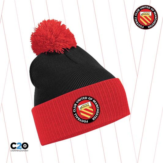 Club Crest Two Tone Stott Beanie - Black/Red