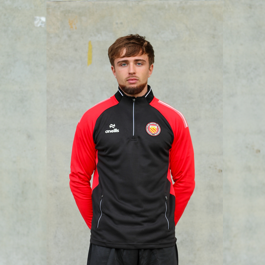 O'Neills Black & Red Quarter Zip Top