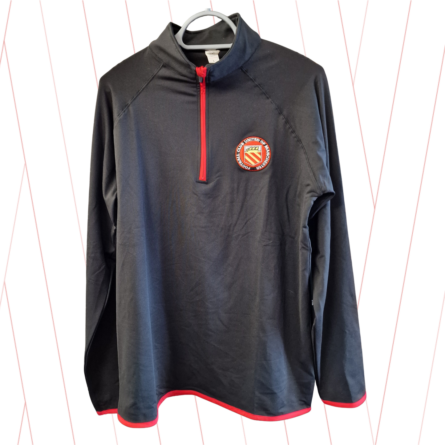Black Quarter Zip with Red Zip