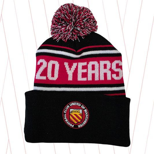 Club Crest FCUM Jacquard Bobble Hat - Black/Red/White