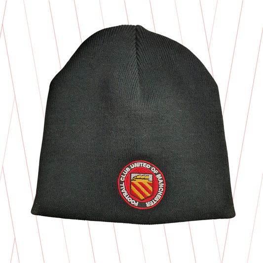 Black Beanie - Coloured Crest