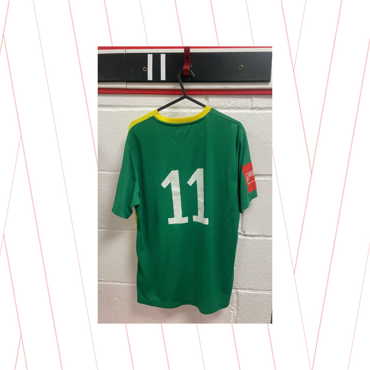Match Worn Green & Gold Shirt - Number 11